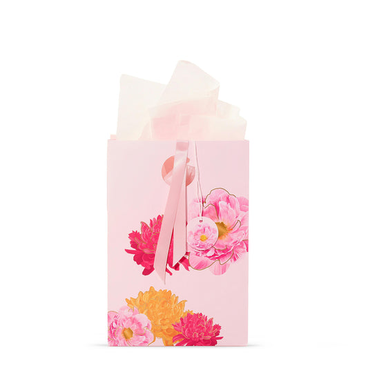 Pink Peony Floral Gift Bag | Soft Select
